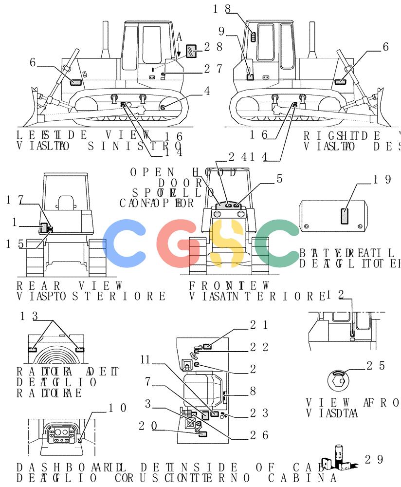 纽荷兰零件查询(FD145) - CRAWLER DOZER (N.A. VERSION) (10/98-) (6.780[04]) - DECALS - (FRENCH) New Holland Constructuion