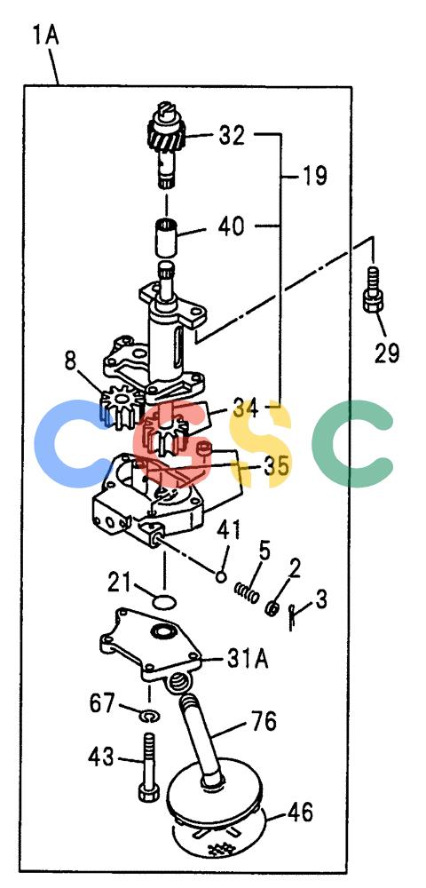 纽荷兰零件查询(E135SR) - CRAWLER EXCAVATOR ASN YY04-06254 (08-023) - OIL PUMP AND OIL STRAINER New Holland Constructuion