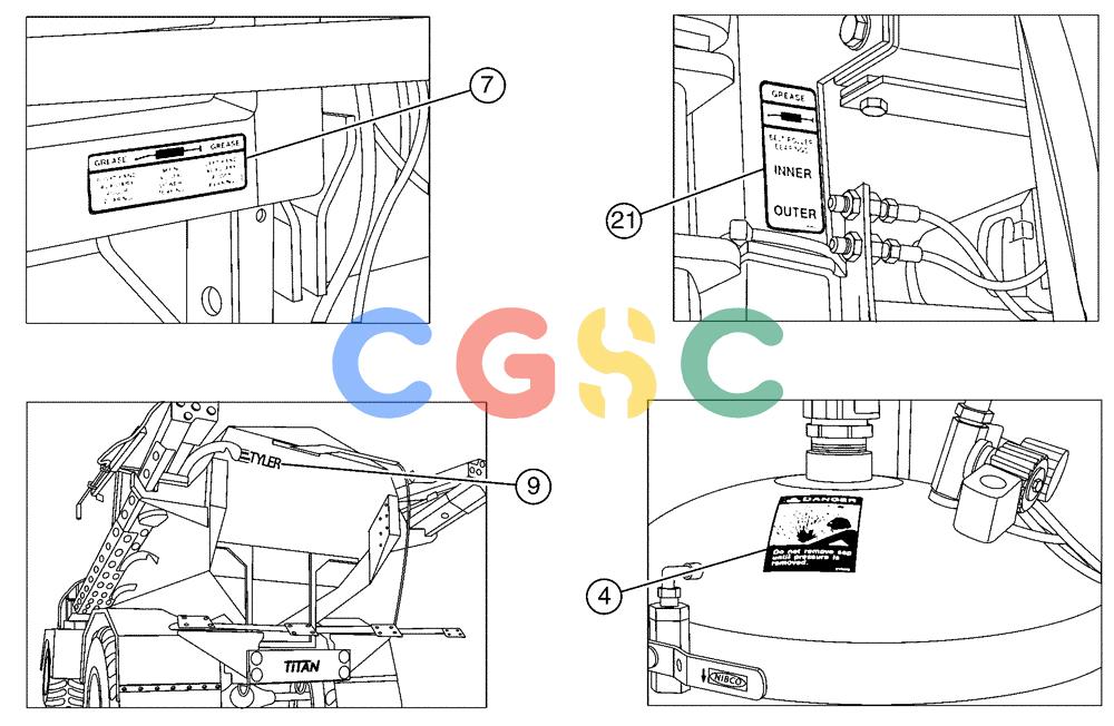 凯斯零件查询(437) - FLEX-AIR APPLICATOR (5/98-2/99) (14-003[03]) - DECALS Case Agriculture
