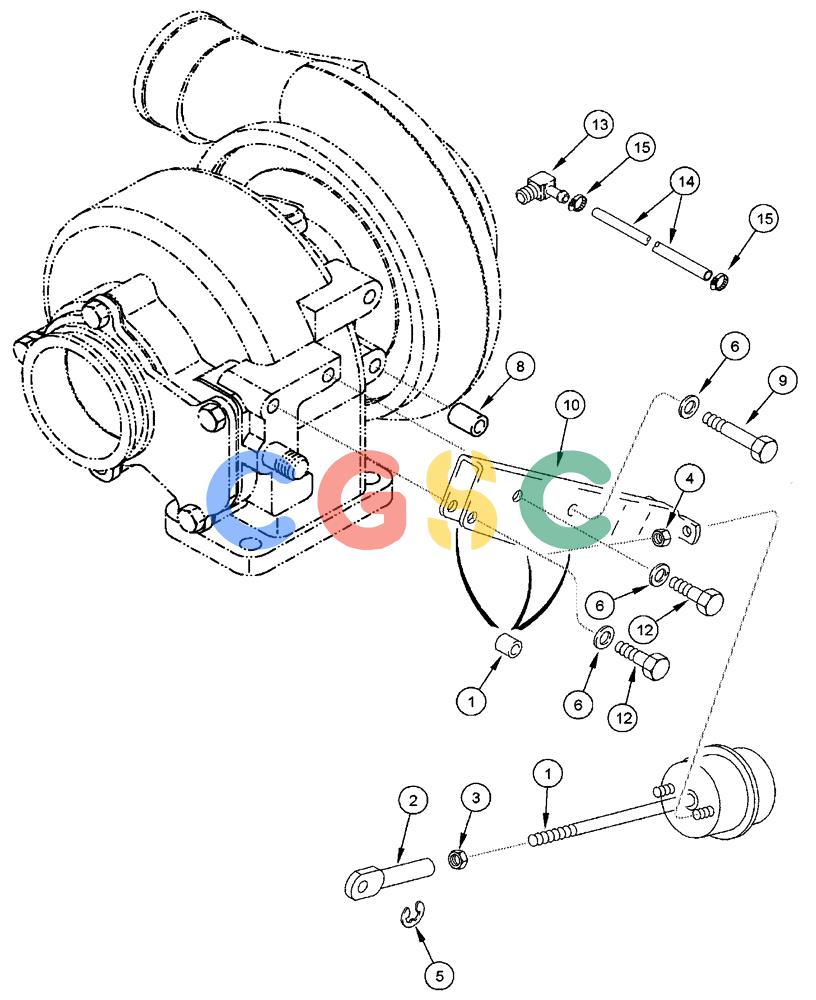 凯斯零件查询(FLX3510) - FLOATER (8/04-8/06) (02-041) - TURBOCHARGER - WASTEGATE ACTUATOR, FLX 3010 Case Agriculture