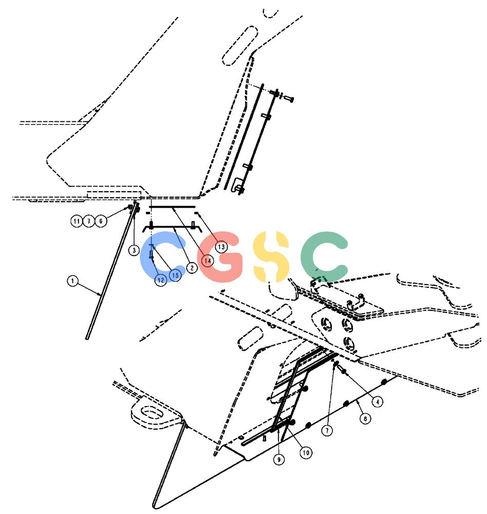 凯斯零件查询(FLX3510) - FLOATER (8/04-8/06) (04-022) - FRONT MUD FLAP & RADIATOR ACCESS GROUP Case Agriculture