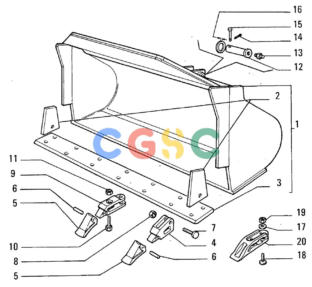 纽荷兰零件查询(FL5B) - CRAWLER LOADER (E3.14[001]) - LOADER BUCKET New Holland Constructuion