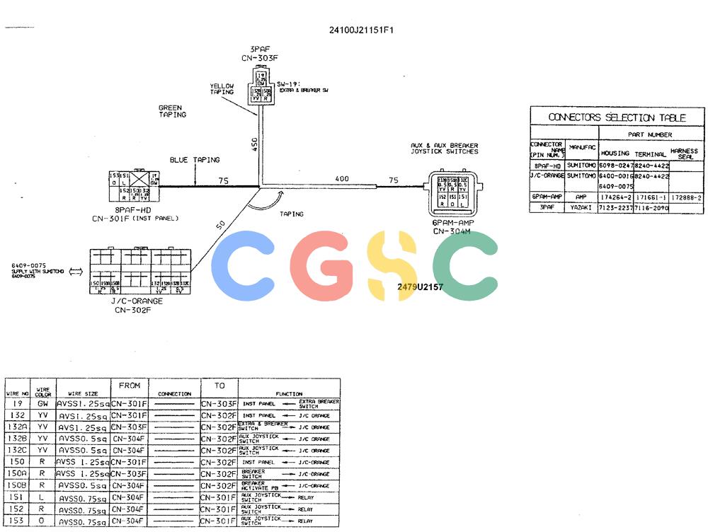 神钢零件查询(ED180) - BLADE RUNNER EXCAVATOR/DOZER ASN YLU0001 (1/99-12/01) (10-001[05]) - ELECTRICAL ASSEMBLY (AUX & AUX/BREAKER) Kobelco