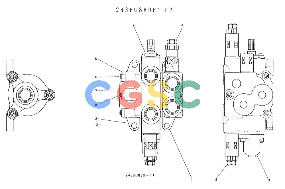 神钢零件查询(K903) - MARK II EXCAVATOR BTW LE6601 - LE7871 (1/88-12/03) (11-034) - VALVE ASSY, CONTROL Kobelco