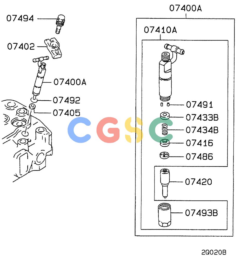 神钢零件查询(ED190LC-6E) - BLADE RUNNER EXCAVATOR/DOZER BTW YL03U0136 - YL03U0292 (1/05-12/06) (13-410[02]) - INJECTION PIPE AND NOZZLE Kobelco