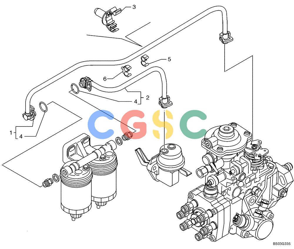 纽荷兰零件查询(D95) - CRAWLER DOZER - NA (1/06-) (03-12) - FUEL INJECTION SYSTEM New Holland Constructuion