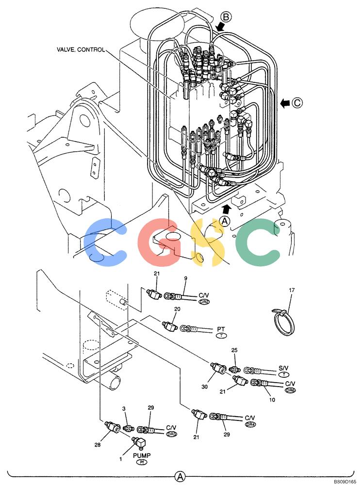 神钢零件查询(NIBBLER) - & BREAKER - SK70SR-1E SHORT RADIUS EXCAVATOR ASN YT02-04001 (4/03-12/04) (06-053[01]) - MAIN CONTROL LINES (NIBBLER & BREAKER), (YT06H00016F2 & YT06H00016F5), PAGE 1 OF 3 Kobelco