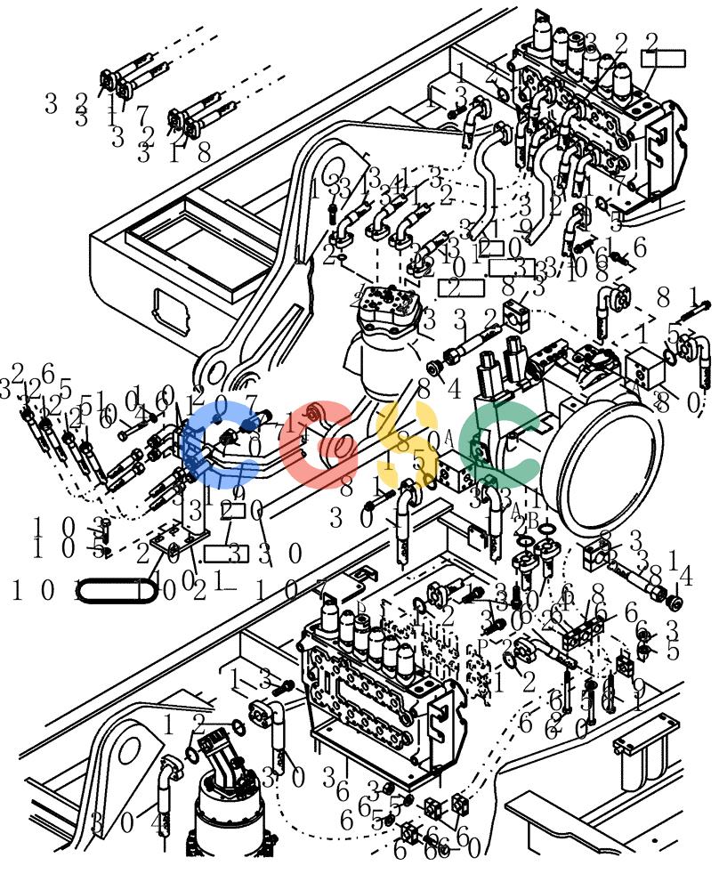 纽荷兰零件查询(EC270) - CRAWLER EXCAVATOR (7/00-) (20.310[001]) - HYDRAULIC SYSTEM HIGH PRESSURE (S/N 727002-UP) New Holland Constructuion
