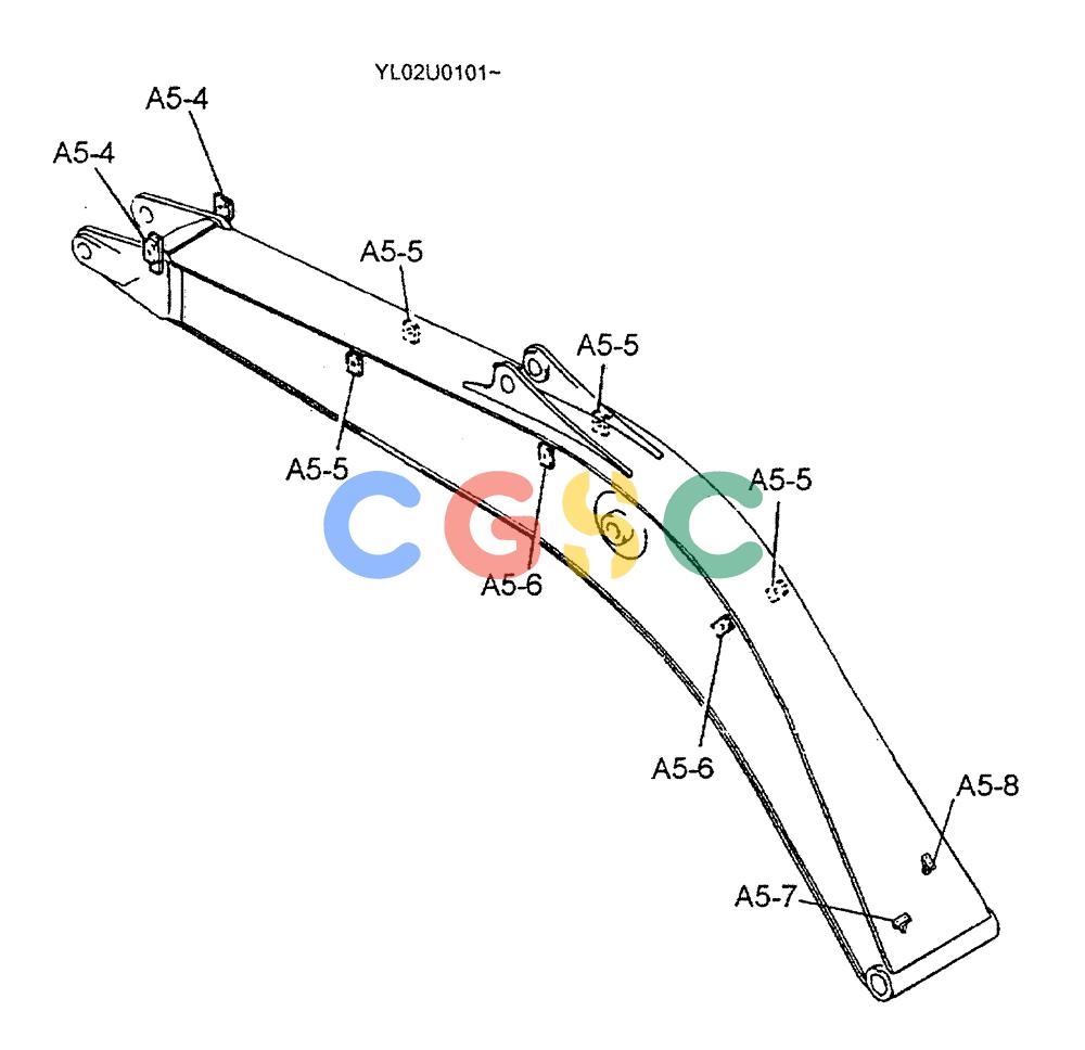 神钢零件查询(ED190LC) - BLADE RUNNER EXCAVATOR/DOZER BTW YL02U0101 - YL03U0135 (1/02-12/06) (03-005[02]) - HYD LINES, 5.2M, BOOM & ARM SAFETY, (NIBBLER & BREAKER) Kobelco