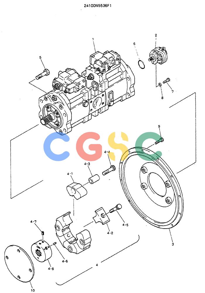 神钢零件查询(MD320BLC) - EXCAVATOR BTW YC0301 - YC0747 (1/80-12/06) (05-003) - PUMP ASSY, CONNECT Kobelco