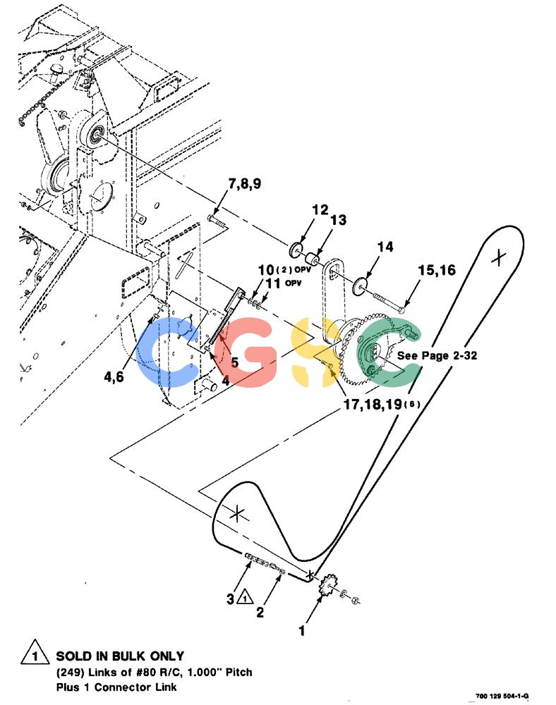 凯斯零件查询(8575) - CASE IH MID-SIZE RECTANGULAR BALER (NORTH AMERICA) (1/95-12/00) (02-030) - AUXILIARY DRIVE ASSEMBLY - LEFT Case Agriculture