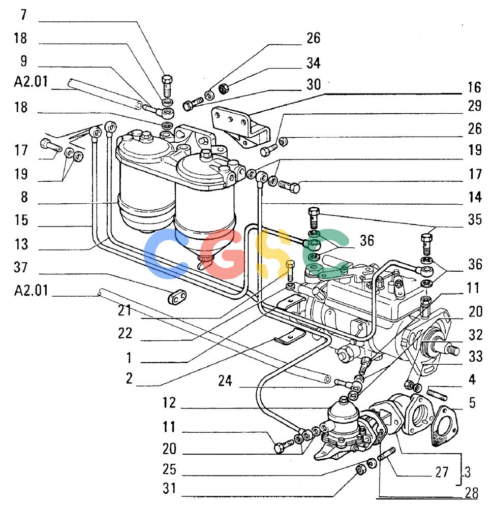 纽荷兰零件查询(FL5B) - CRAWLER LOADER (A2.24[001]) - FUEL INJECTION SYSTEM New Holland Constructuion