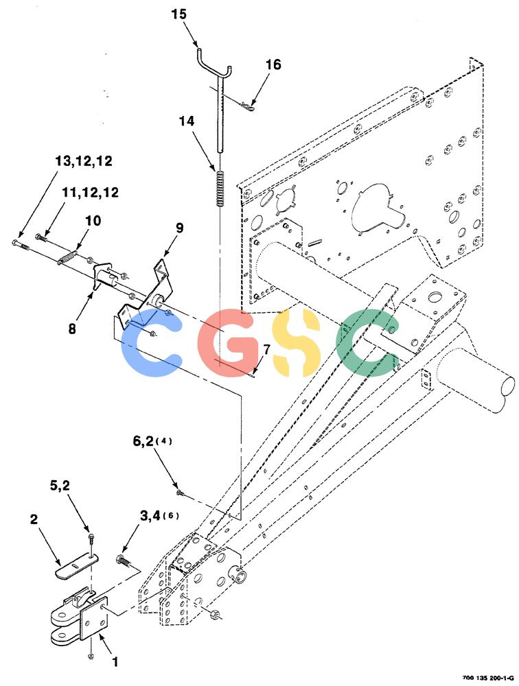 凯斯零件查询(RS561A) - CASE IH ROUND BALER (1/99-12/00) (7-004) - HITCH AND TONGUE ASSEMBLY Case Agriculture