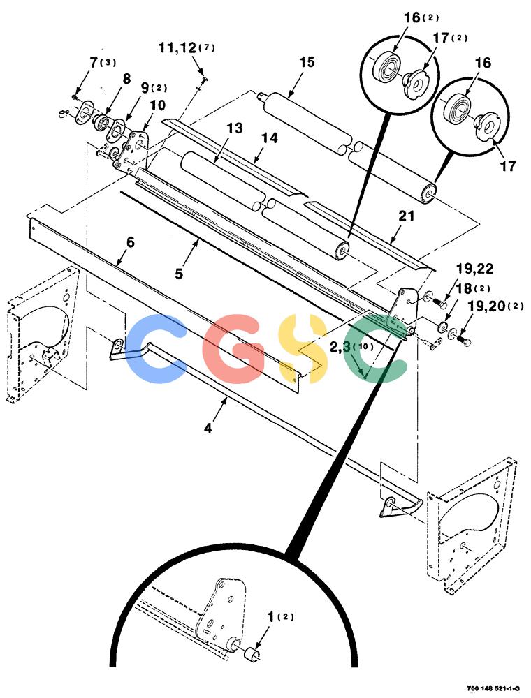凯斯零件查询(RS561A) - CASE IH ROUND BALER (1/99-12/00) (7-040) - MESH WRAP ROLLER ASSEMBLIES Case Agriculture