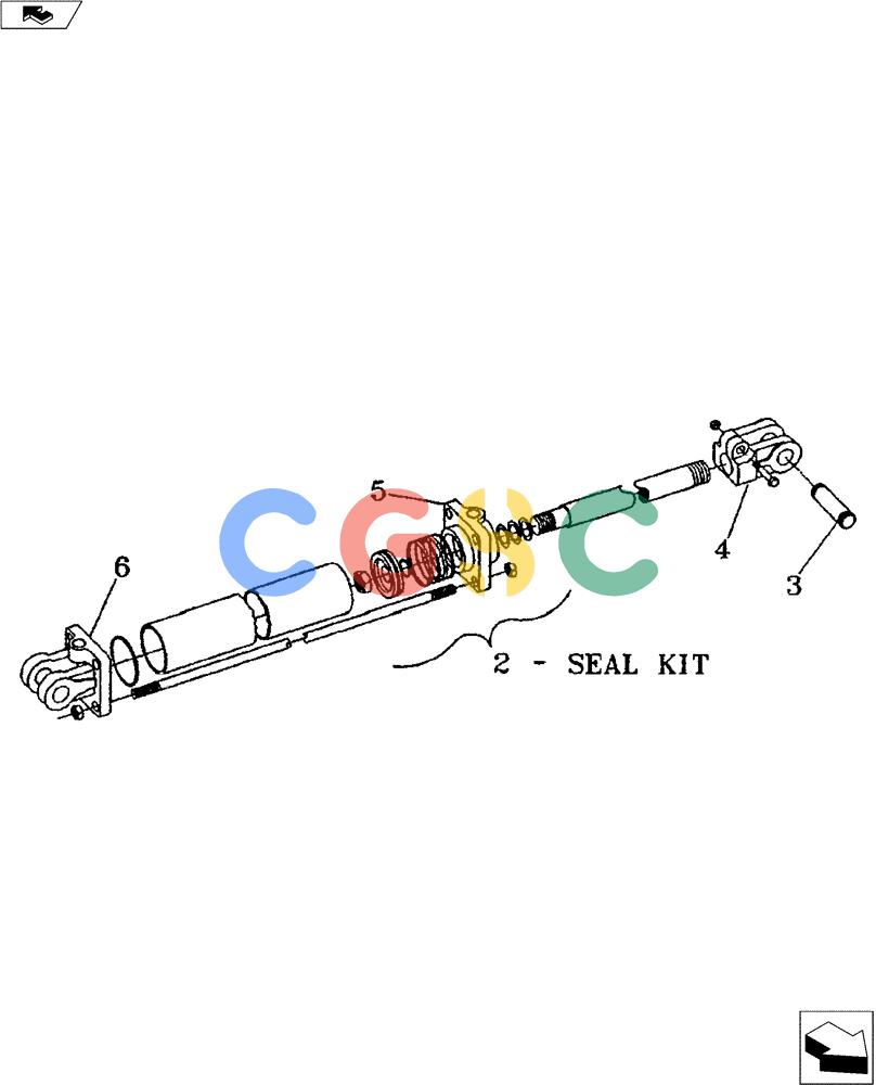 凯斯零件查询(PULL HITCH) - ATTACHMENT - DMI (1/94-) (35.100.01) - HYDRAULIC CYLINDER ASSEMBLY Case Agriculture