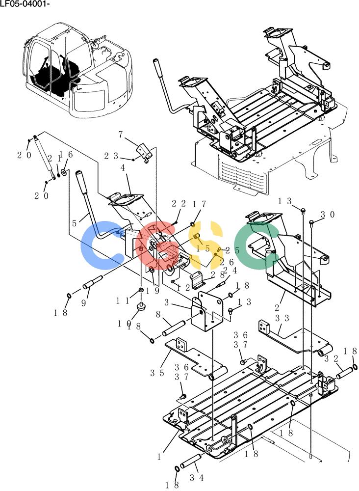 纽荷兰零件查询(E80BMSR) - CRAWLER EXCAVATOR ASN LF05-04001 - (N8TA18060) (125-18[1]) - CONTROL BOX ASSY New Holland Constructuion