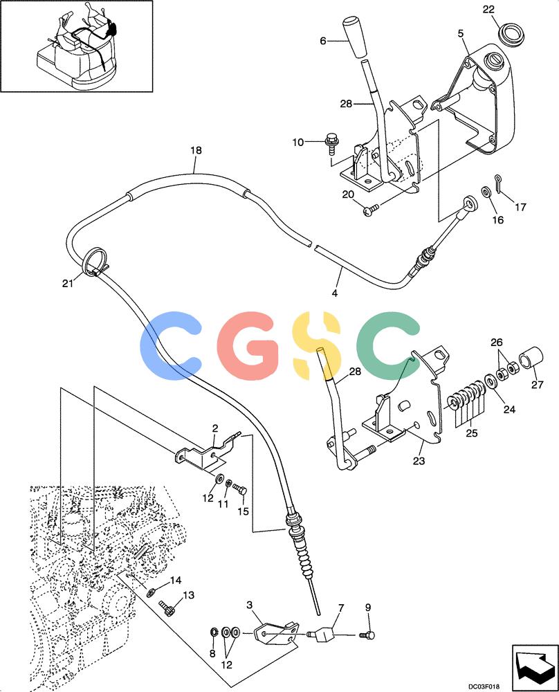 纽荷兰零件查询(E15) - COMPACT CRAWLER EXCAVATOR (N.A.) (1/06-) (02-03[00]) - ENGINE, CONTROL ASSY New Holland Constructuion