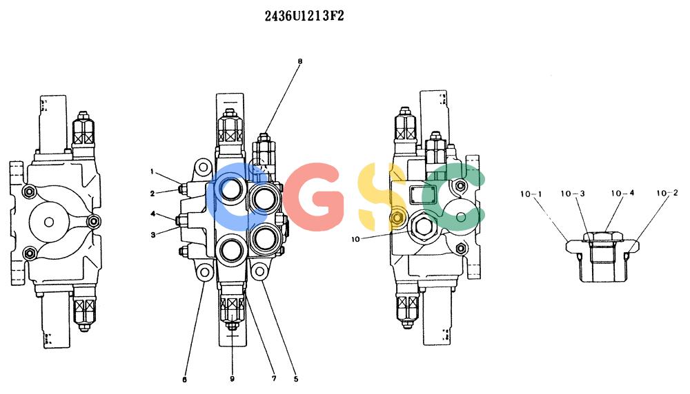 神钢零件查询(K909LC) - MARK II EXCAVATOR ASN LL1488 (1/87-12/03) (11-017) - VALVE ASSY, CONTROL Kobelco