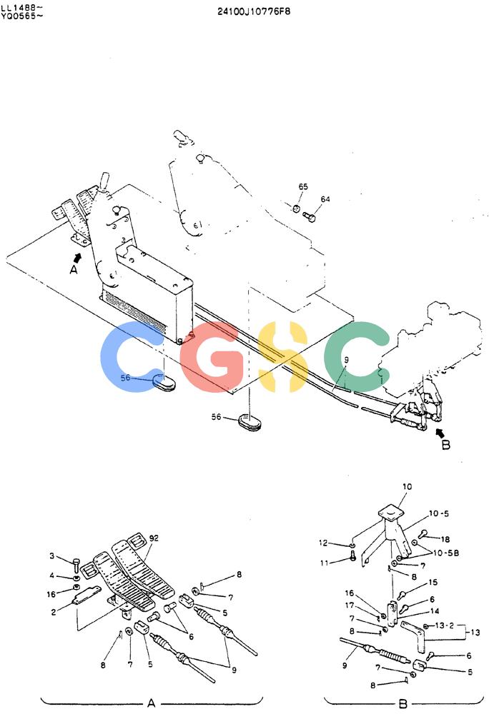 神钢零件查询(MD240BLC) - EXCAVATOR ASN LL1488 (1/80-12/06) (03-001[01]) - CONTROL ASSY Kobelco