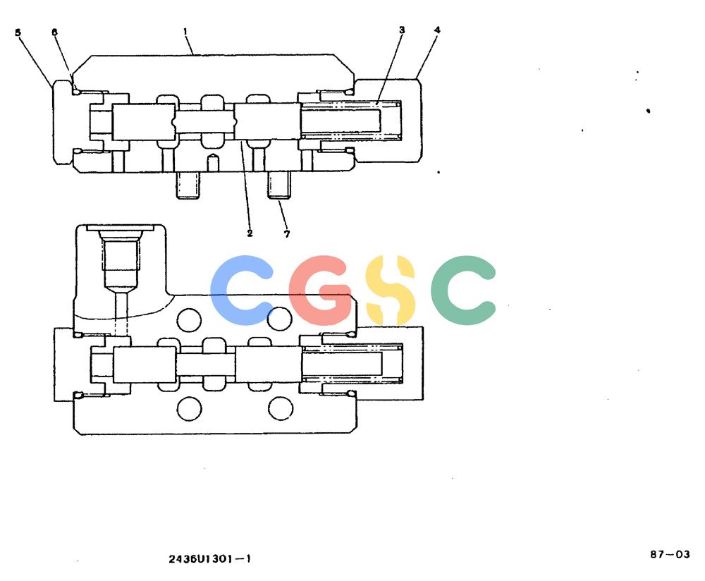 神钢零件查询(MD200BLC) - EXCAVATOR BTW YQ0101 - YQ0564 (1/80-12/06) (11-015) - VALVE ASSY, PILOT- 2436U1301 F1 Kobelco