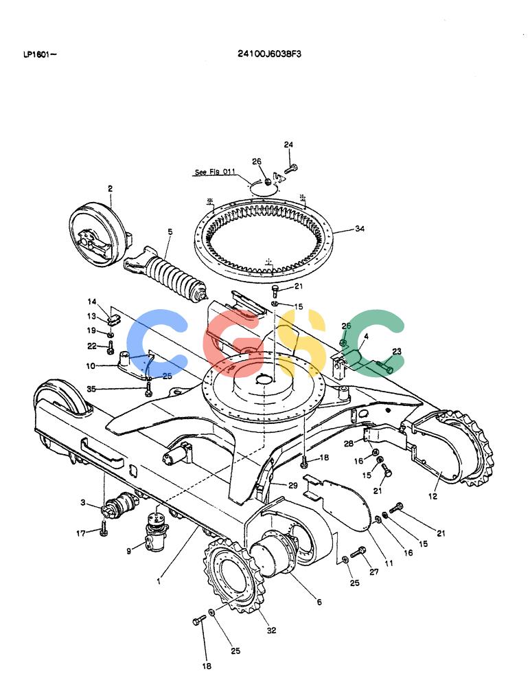神钢零件查询(K905ALC) - EXCAVATOR ASN YP0301 (1/86-12/03) (06-001) - INSTAL LOW Kobelco