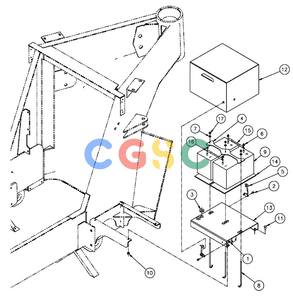 凯斯零件查询(FLX3300B) - FLOATER - 2002 (9/02-10/03) (02-021) - BATTERY GROUP Case Agriculture