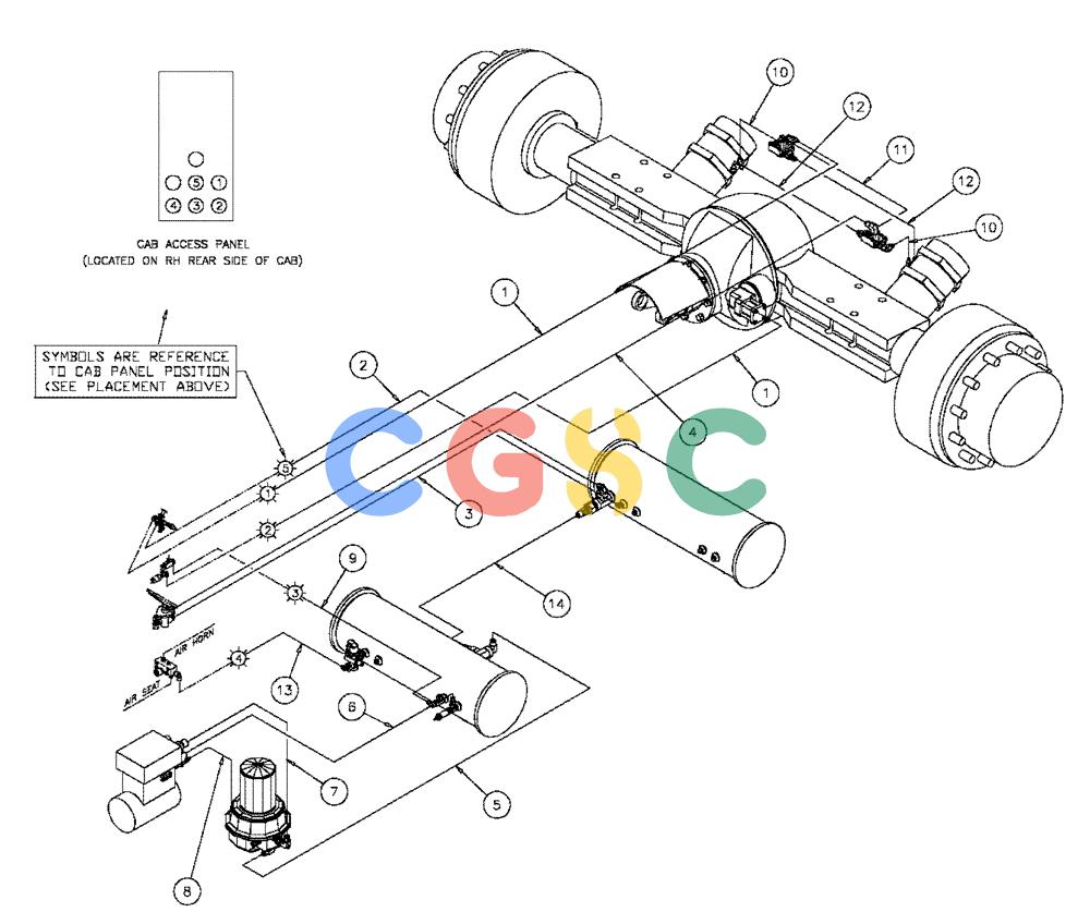 凯斯零件查询(FLX3330B) - FLOATER (12/99-9/02) (07-001) - HOSE GROUP (FLX3300B CAT ENGINE & FLX3330B) Case Agriculture