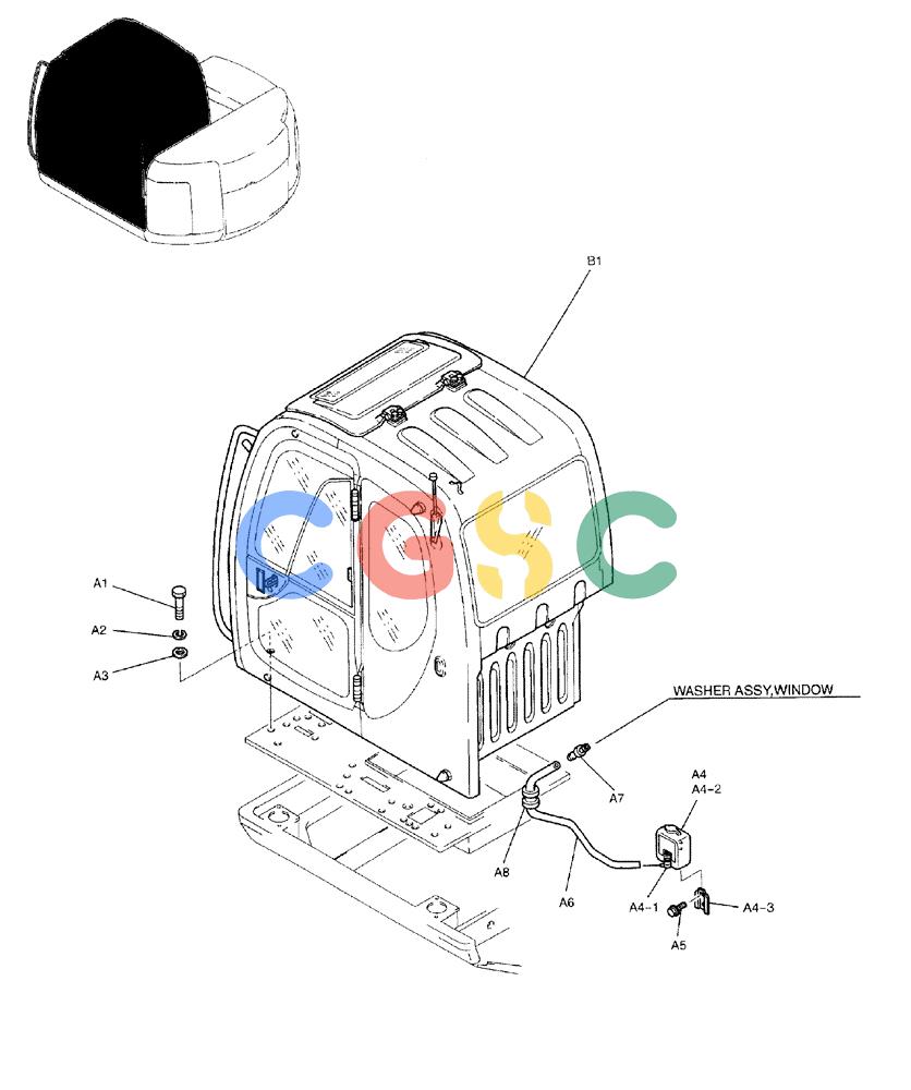 纽荷兰零件查询(EH80) - MIDI CRAWLER EXCAVATOR ASN LF04-02000 (N4TA18001 thru N4TA18010, ASN N5TA18011 -) (NA) (1/ (061) - CAB INSTALLATION New Holland Constructuion