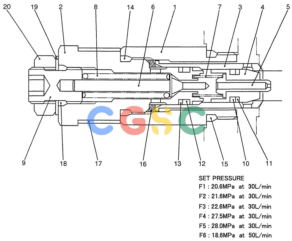 纽荷兰零件查询(E200SRLC) - CRAWLER EXCAVATOR BTW LA04-01506 - LA04-01625 (07-042) - VALVE ASSY, RELIEF New Holland Constructuion