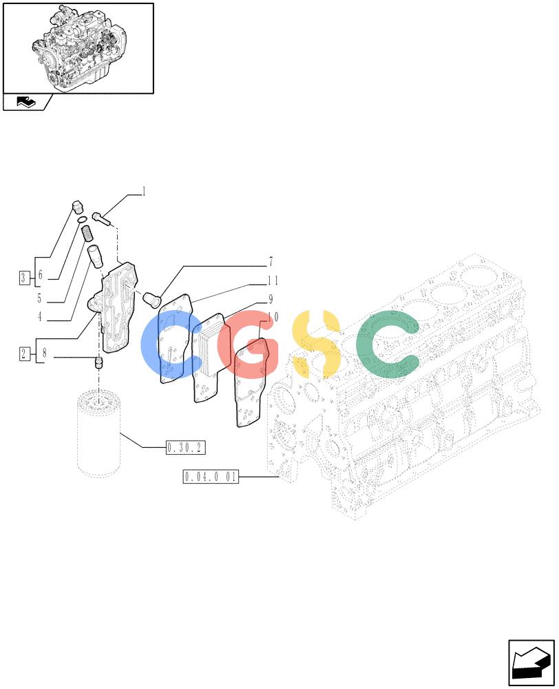 神钢零件查询(F4GE9684R J602) - ENGINE 504360958 - 84159125 (1/08-12/12) (0.31.5) - HEAT EXCHANGER - ENGINE (2853333) Kobelco