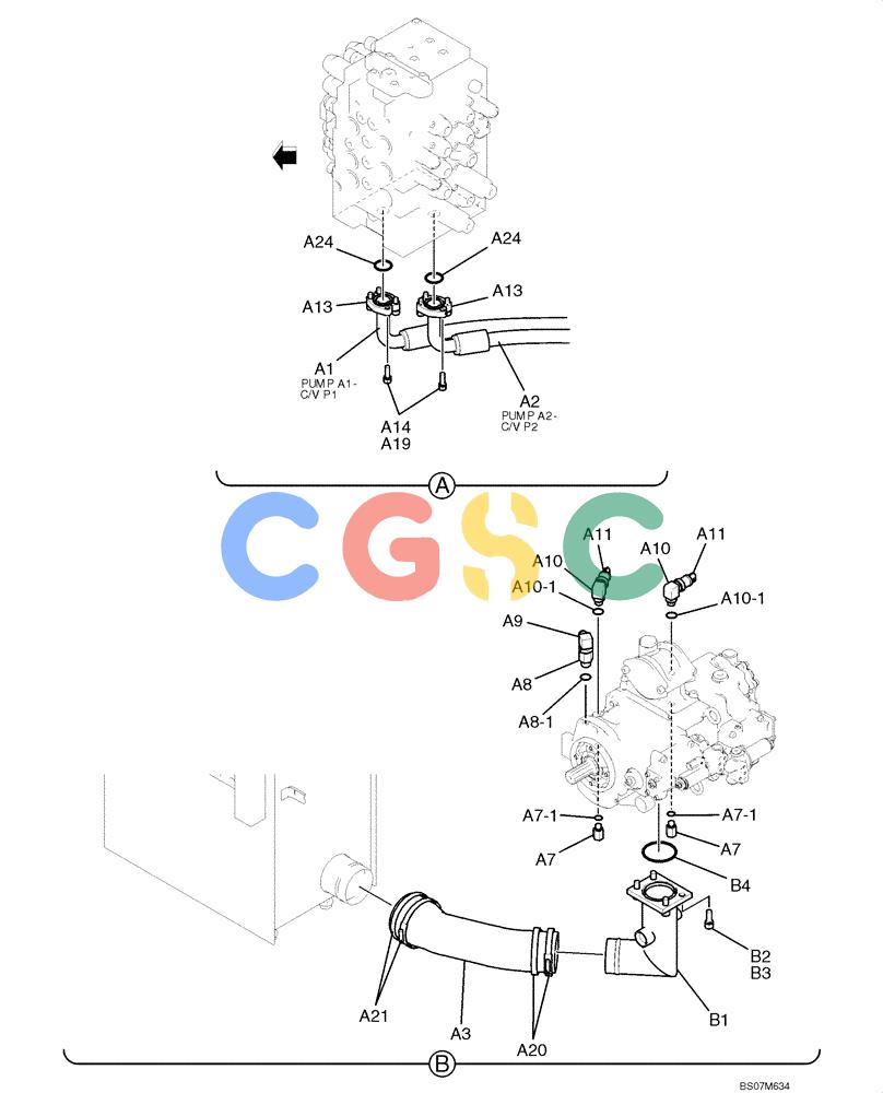 纽荷兰零件查询(E135B) - CRAWLER EXCAVATOR TIER 3 - ASN YH05-07001 (N8TA13006) (1/08-) (02-17[02]) - HYDRAULIC LINES, PUMP (YY30H00031F1), PAGE 2 OF 2 New Holland Constructuion