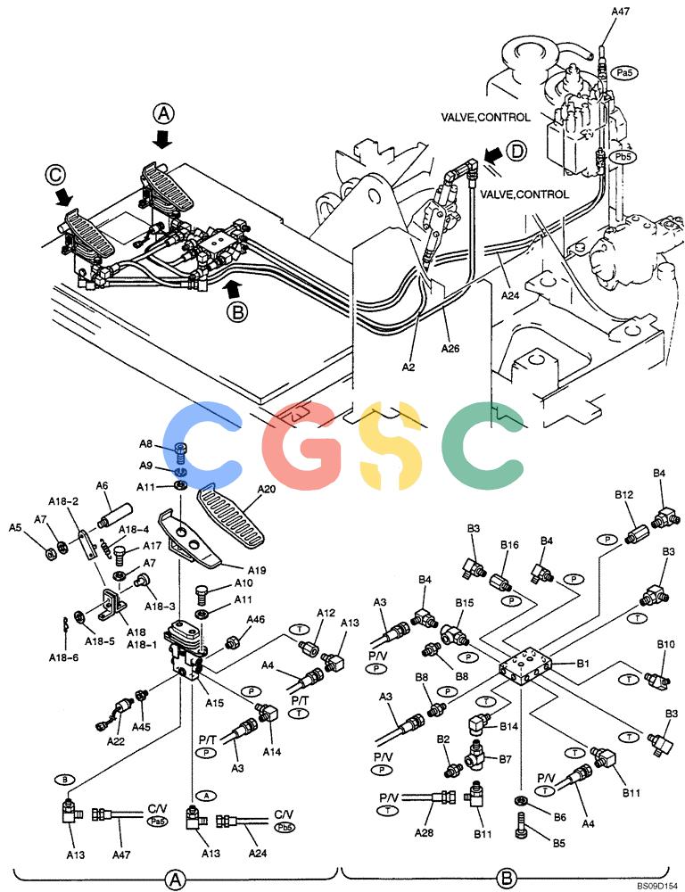 神钢零件查询(NIBBLER) - & BREAKER - SK70SR-1E SHORT RADIUS EXCAVATOR ASN YT02-04001 (4/03-12/04) (06-041[01]) - REMOTE CONTROL LINES (EXTRA & NIBBLER & BREAKER), (YT68H00037F3 & YT64H00036F4), PAGE 1 OF 2 Kobelco