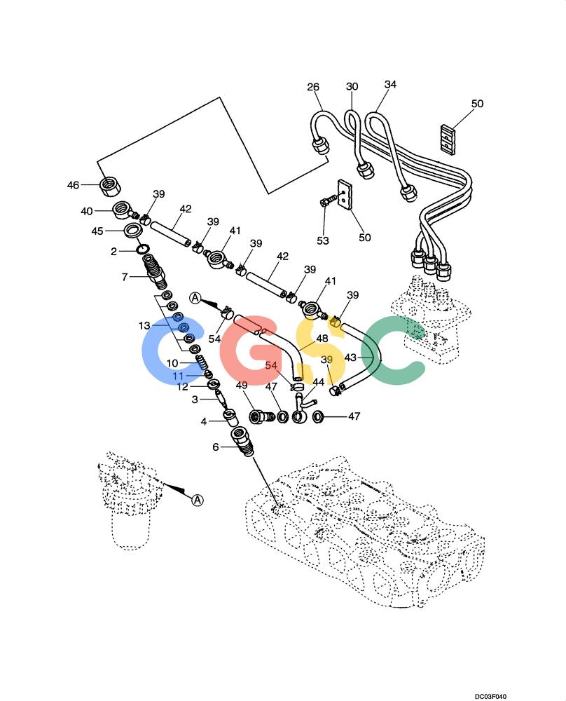 纽荷兰零件查询(E15) - COMPACT CRAWLER EXCAVATOR (N.A.) (1/06-) (03-07[00]) - FUEL INJECTION VALVE New Holland Constructuion