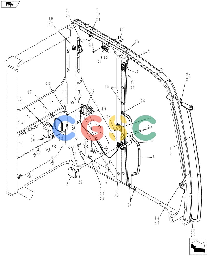 纽荷兰零件查询(E80BMSR) - COMPACT CRAWLER EXCAVATOR ASN LF06-04501 (NBTA18037) (01-062[03]) - CAB INSTALLATION New Holland Constructuion