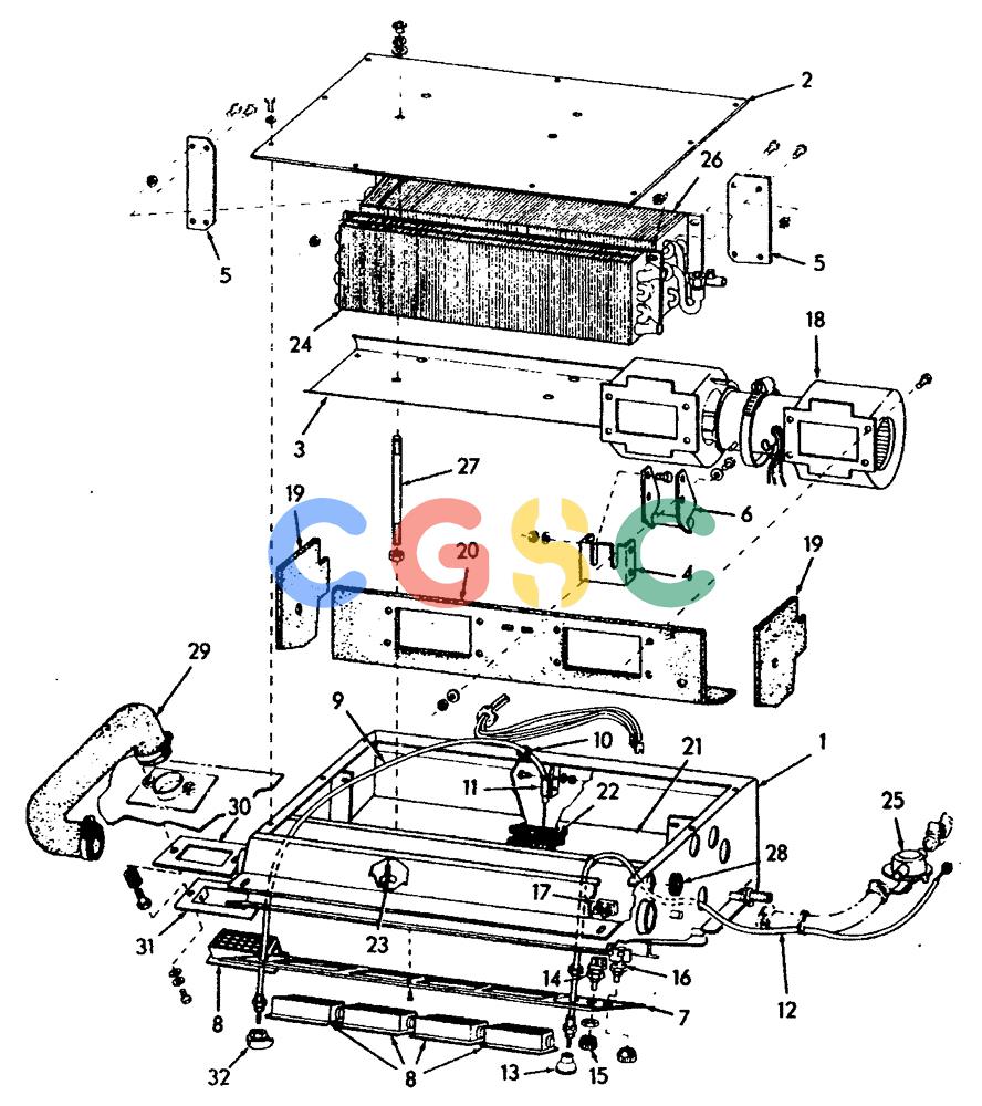 纽荷兰零件查询(FD20) - CRAWLER DOZER (E1.02/1[001]) - HEATING AND COOLING UNIT New Holland Constructuion