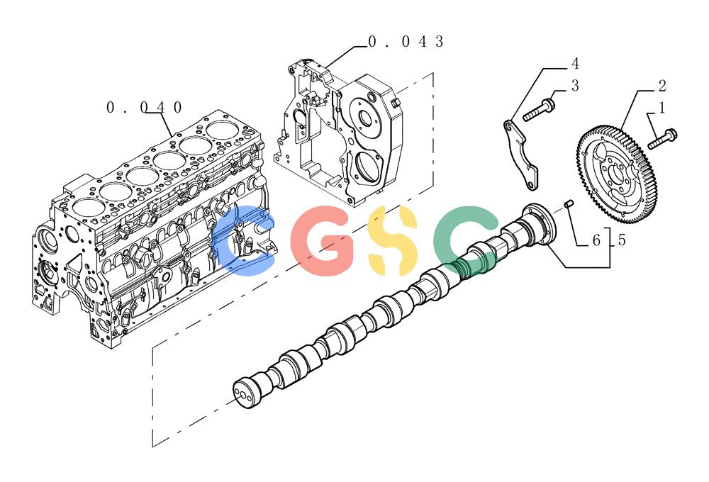 纽荷兰零件查询(E215B) - CRAWLER EXCAVATOR - TIER 3 (ROPS CAB) ASN NBDA21800 (6/13-) (08-016[00]) - CAMSHAFT - TIMING CONTROL New Holland Constructuion