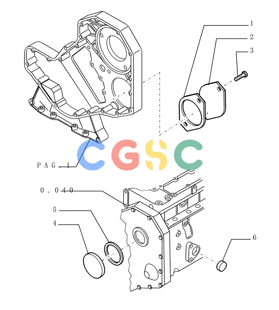 纽荷兰零件查询(D150) - CRAWLER DOZER (1/05-) (0.043[04]) - CRANKCASE COVERS New Holland Constructuion