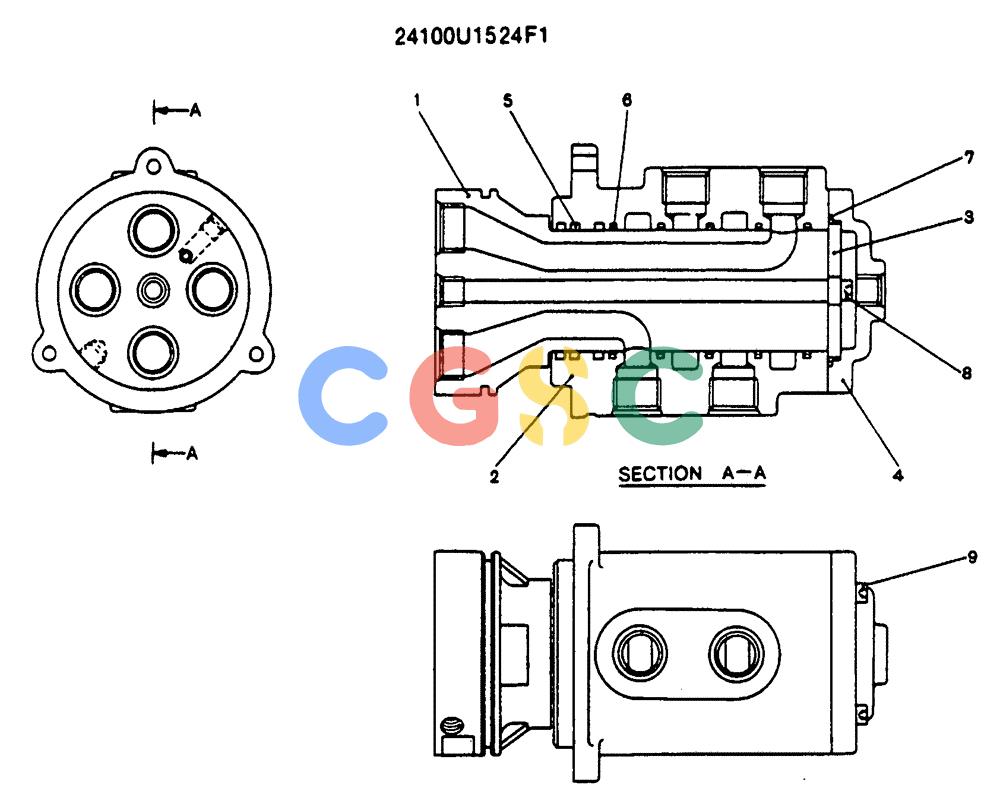 神钢零件查询(SK130LC) - EXCAVATOR BTW YPU1001 - YPU2000 (1/98-12/98) (12-044) - JOINT ASSY SWIVEL Kobelco