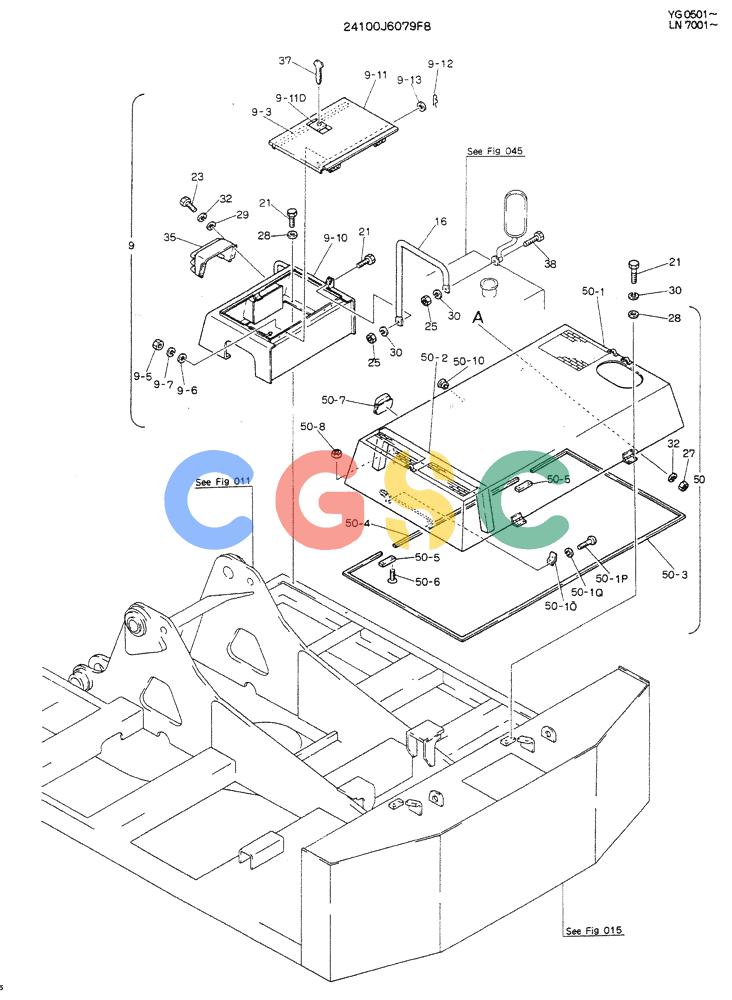 神钢零件查询(K907DLC) - EXCAVATOR ASN YG0501 (1/86-12/03) (02-017[02]) - GUARD ASSY P/N 24100J6079F8 Kobelco