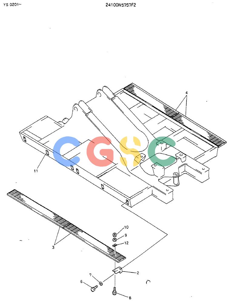 神钢零件查询(MD450BLC) - EXCAVATOR BTW TS0201 - TS0394 (1/80-12/06) (08-001) - CATWALK ASSY Kobelco
