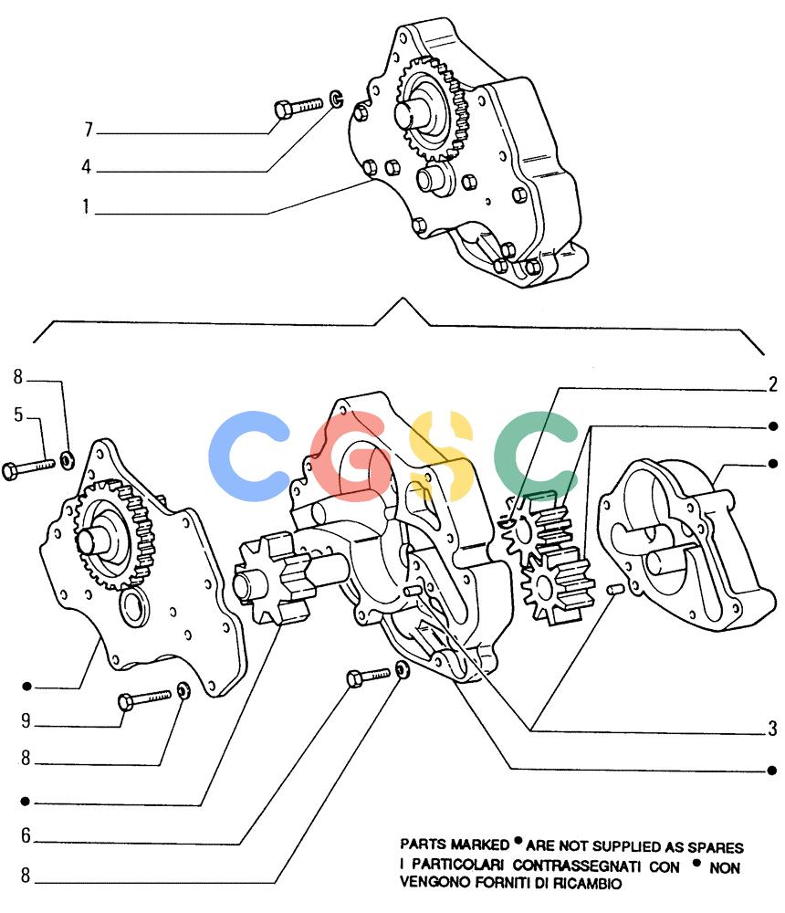 纽荷兰零件查询(FL175) - CRAWLER LOADER (N.A. VERSION) (6/92-) (0.300[01]) - OIL PUMP - ENGINE New Holland Constructuion