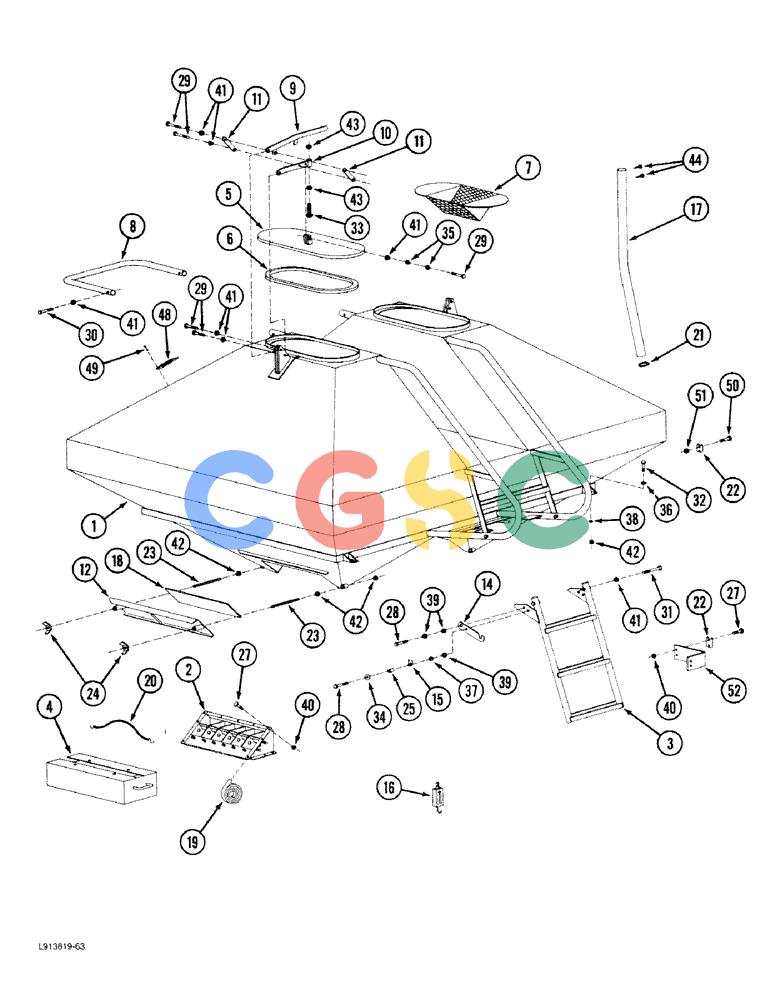 凯斯零件查询(8100) - CASE IH AIR SEEDER (8/91-12/92) (9A-02) - HOPPER Case Agriculture