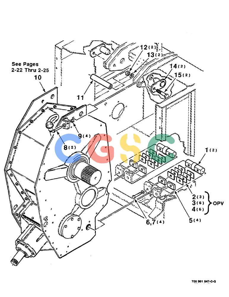 凯斯零件查询(8580) - CASE IH LARGE RECTANGULAR BALER (1/88-12/98) (02-16) - GEARBOX MOUNTING ASSEMBLY, S.N. CFH0026001 THRU CFH0026170 Case Agriculture