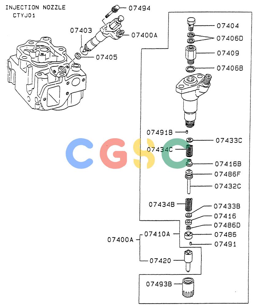 神钢零件查询(6D22-TC) - MITSUBISHI DIESL ENGINE - SK EXCAVATORS (1/06-12/06) (03-008[05]) - INJECTION PIPE & NOZZLE Kobelco