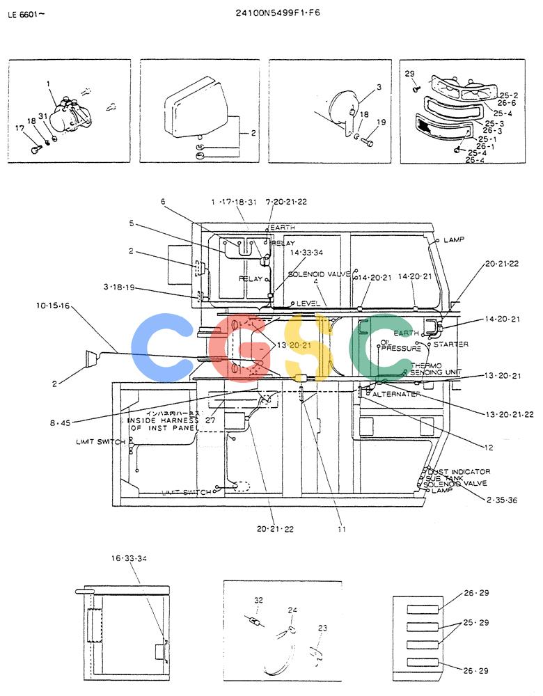 神钢零件查询(K903) - MARK II EXCAVATOR BTW LE6601 - LE7871 (1/88-12/03) (05-020) - WIRING ASSY, ELEC (FOR NORTH EUROPE) Kobelco