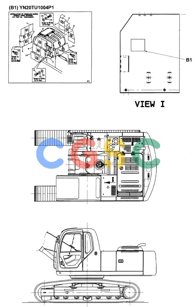 神钢零件查询(ED190LC-6E) - BLADE RUNNER EXCAVATOR/DOZER BTW YL03U0136 - YL03U0292 (1/05-12/06) (05-004[02]) - VANDALISM GUARDS Kobelco