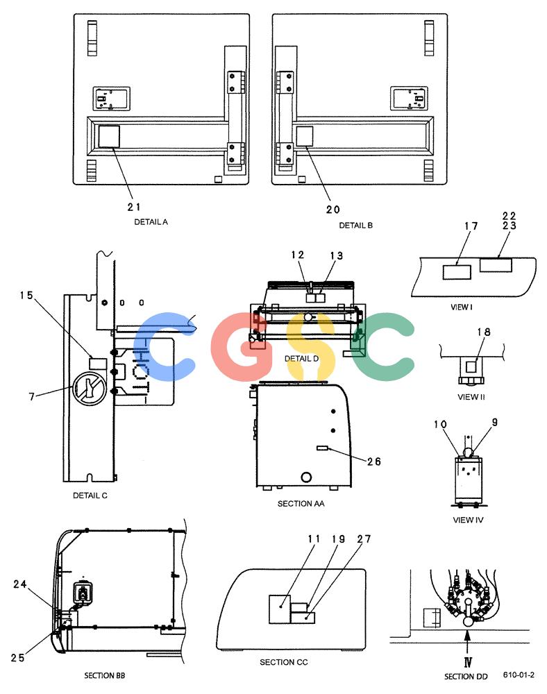 神钢零件查询(ED190LC-6E) - BLADE RUNNER EXCAVATOR/DOZER BTW YL03U0136 - YL03U0292 (1/05-12/06) (06-001[02]) - NAME PLATE INSTALLATION Kobelco