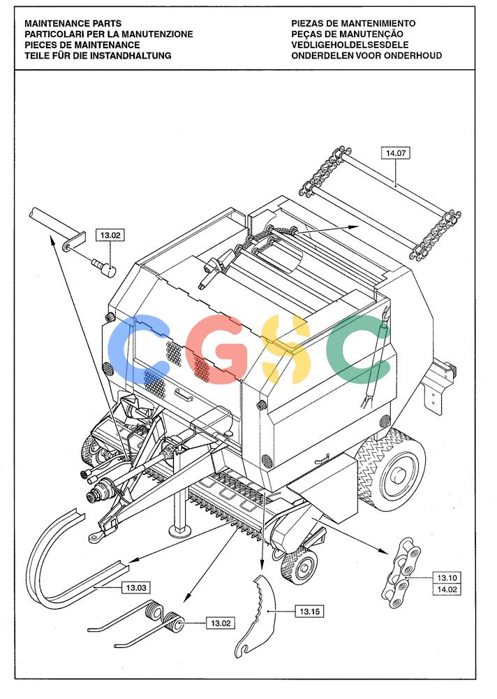 凯斯零件查询(RBX341) - SILAGE PACK ROUND BALER (3/03-12/05) (0.0039[01]) - MAINTENANCE PARTS Case Agriculture