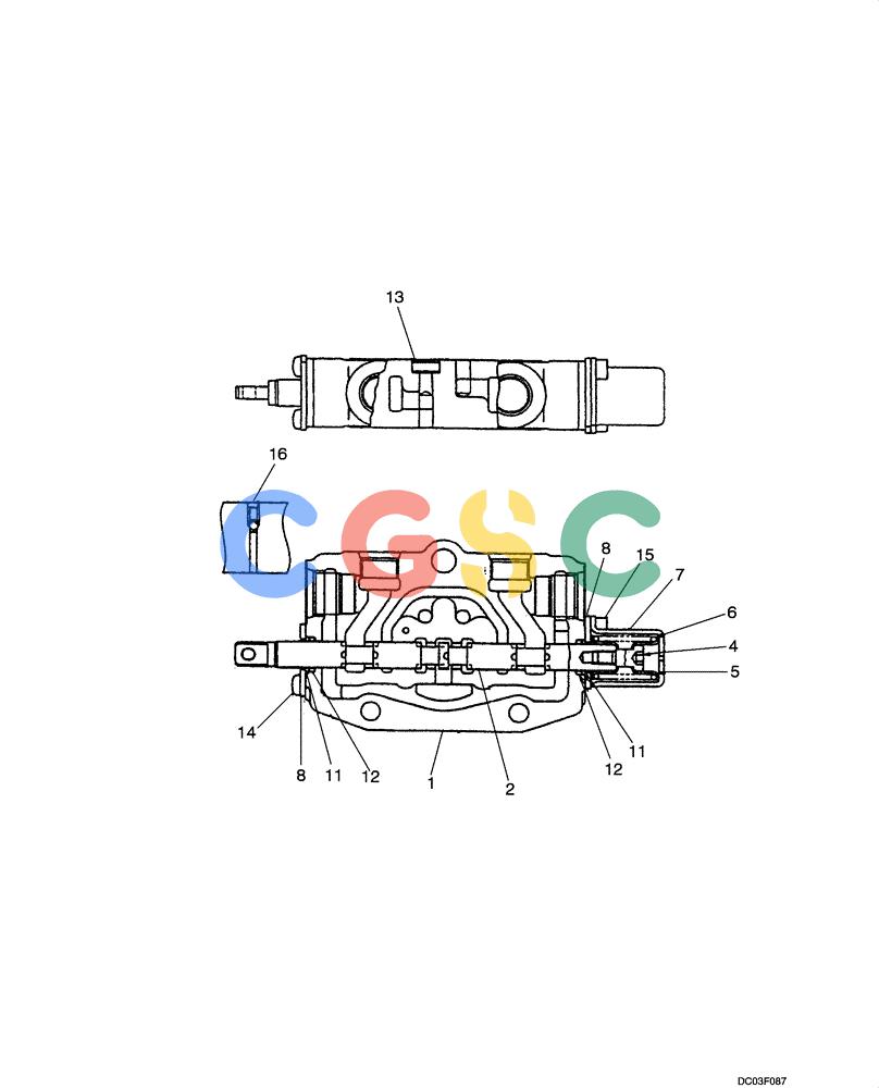 纽荷兰零件查询(E15) - COMPACT CRAWLER EXCAVATOR (N.A.) (1/06-) (08-28[00]) - SERVICE VALVE New Holland Constructuion