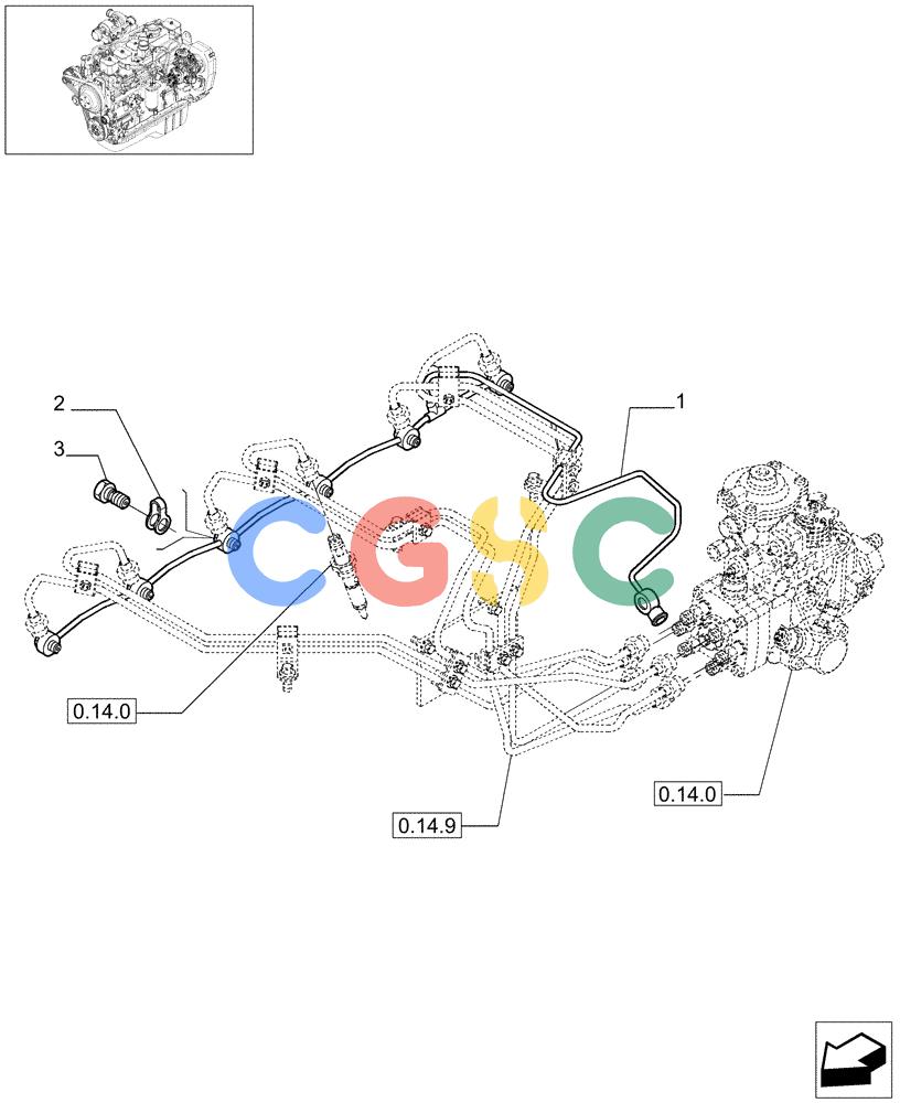 神钢零件查询(F4GE9684B J601) - ENGINE 504124794 - 920019901 (1/08-12/10) (0.20.4[01]) - INJECTION EQUIPMENT - PIPING (504061555) Kobelco